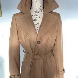 MICHAEL KORS Women's Camel Wool Coat small
